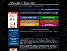 Tablet Screenshot of answersinscience.org